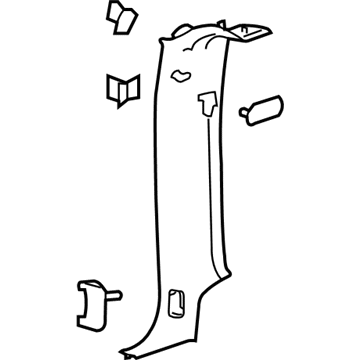 GM 15923945 Lock Pillar Trim, Passenger Side 15923945 GM Lock Pillar Trim, Passenger Side Illustration 1 of 1