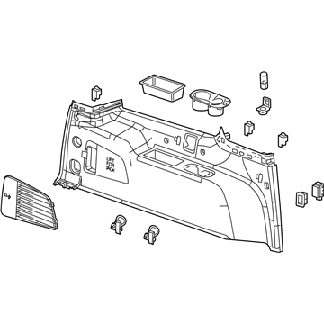 GM 23407834 Lower Quarter Trim, Rear 23407834 GM Lower Quarter Trim, Rear Illustration 1 of 1