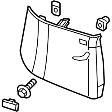 GM 23229792 Upper Quarter Trim 23229792 GM Upper Quarter Trim Illustration 1 of 1