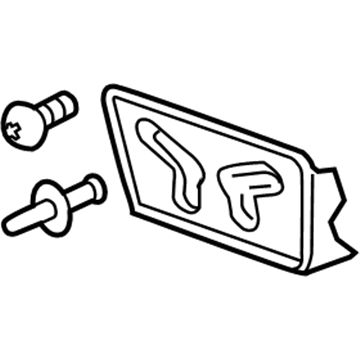 GM 25833011 License Bracket 25833011 GM License Bracket Illustration 1 of 1