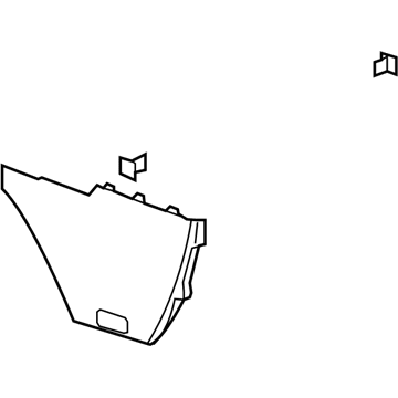 15108706 GM Side Trim, Gray, Driver Side Illustration 1 of 1