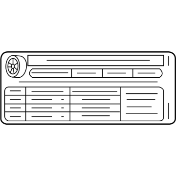 Chevy 42814534 Tire Info Label