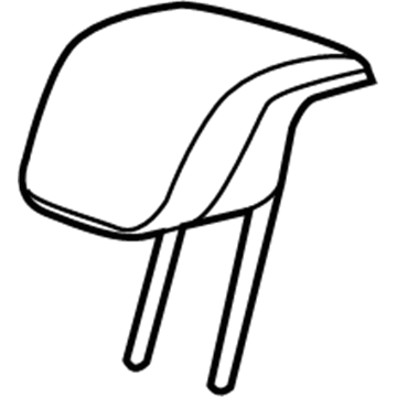 GM 42476978 Headrest, Black; Titanium, Rear 42476978 GM Headrest, Black; Titanium, Rear Illustration 1 of 1