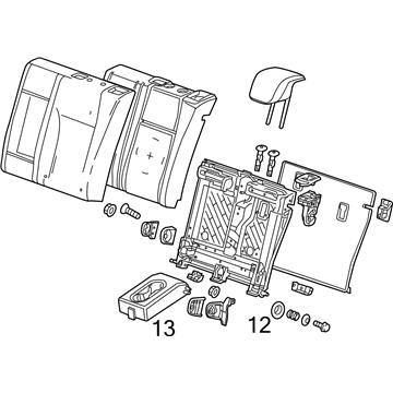 GM 42734109 Seat Back Assembly, Rear 42734109 GM Seat Back Assembly, Rear Illustration 1 of 1