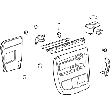 25982560 GM Door Trim Panel, Rear Passenger Side Illustration 1 of 1