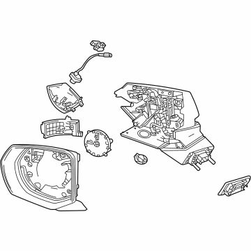 GM 84977467 Mirror Assembly, Rear Driver Side 84977467 GM Mirror Assembly, Rear Driver Side Illustration 1 of 1