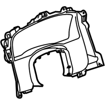 GM 23186563 Column Cover, Black 23186563 GM Column Cover, Black Illustration 1 of 1