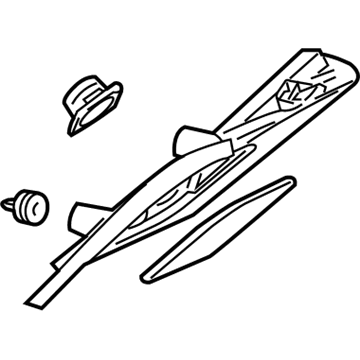 GM 20977182 Upper Quarter Trim, Rear Driver Side 20977182 GM Upper Quarter Trim, Rear Driver Side Illustration 1 of 1