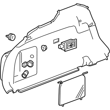 GM 22830220 Lower Quarter Trim, Passenger Side 22830220 GM Lower Quarter Trim, Passenger Side Illustration 1 of 1