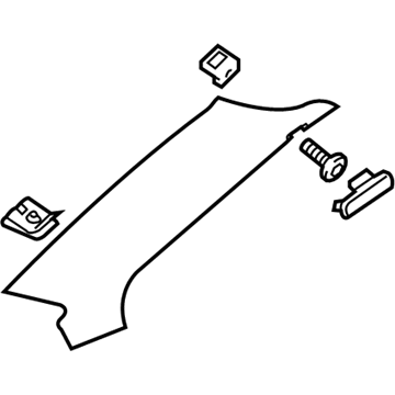 GM 20919270 Upper Pillar Trim, Front Driver Side 20919270 GM Upper Pillar Trim, Front Driver Side Illustration 1 of 1