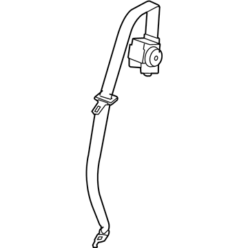 19208909 GM Lap & Shoulder Belt, Rear Center Illustration 1 of 1