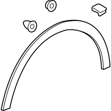 42617384 GM Wheel Opening Molding, Front Driver Side Illustration 1 of 1