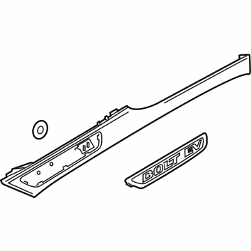 GM 42559426 Upper Molding, Front Driver Side 42559426 GM Upper Molding, Front Driver Side Illustration 1 of 1