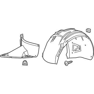 Cadillac ATS Fender Splash Shield - 23129107