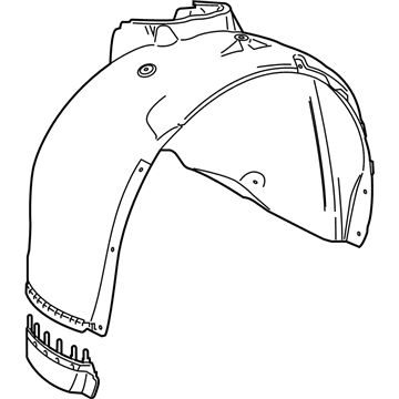 GM 39163912 Fender Liner, Front Driver Side 39163912 GM Fender Liner, Front Driver Side Illustration 1 of 1
