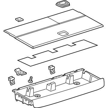 GM 23366213 Storage Box, Rear 23366213 GM Storage Box, Rear Illustration 1 of 1