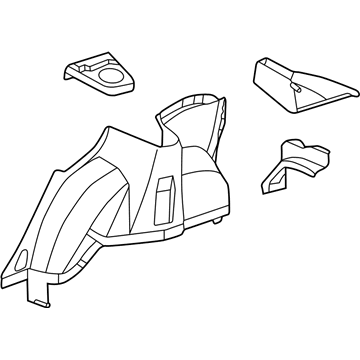 GM 22673470 Inner Wheelhouse, Rear Passenger Side 22673470 GM Inner Wheelhouse, Rear Passenger Side Illustration 1 of 1