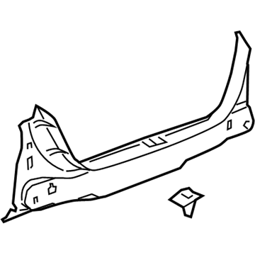 GM 15284664 Sill Trim, Rear 15284664 GM Sill Trim, Rear Illustration 1 of 1