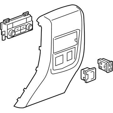 GM 84299272 Rear Panel Assembly, Black 84299272 GM Rear Panel Assembly, Black Illustration 1 of 1