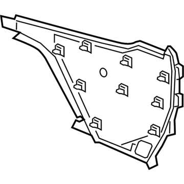 GM 84518263 Rear Panel, Black, Driver Side 84518263 GM Rear Panel, Black, Driver Side Illustration 1 of 1