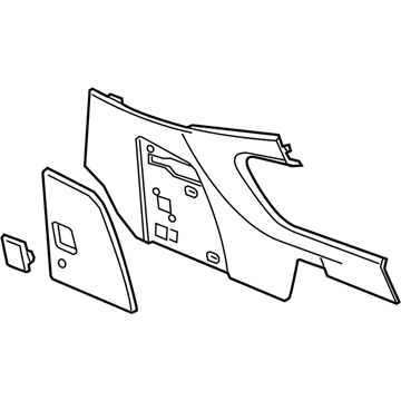 GM 84725616 Front Panel, Black, Driver Side 84725616 GM Front Panel, Black, Driver Side Illustration 1 of 1