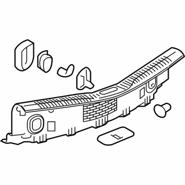 84233376 GM Rear Panel Trim, Black Illustration 1 of 1