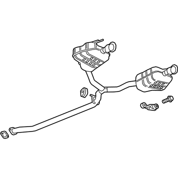 85154356 GM Muffler & Pipe Assembly Illustration 1 of 1