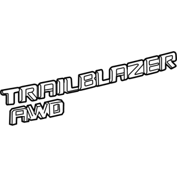 GM 42764316 Nameplate, Silver, Rear 42764316 GM Nameplate, Silver, Rear Illustration 1 of 1