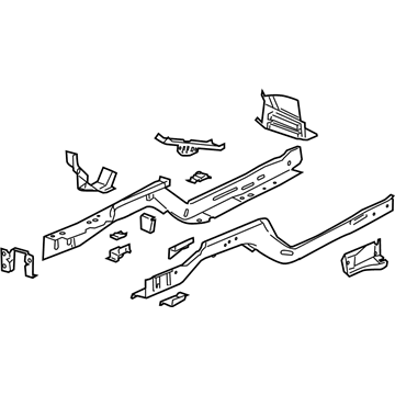 25851926 GM Rail Assembly, Front Driver Side Illustration 1 of 1
