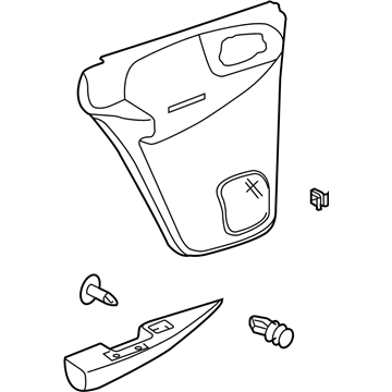 15101263 GM Door Trim Panel, Rear Passenger Side Illustration 1 of 1