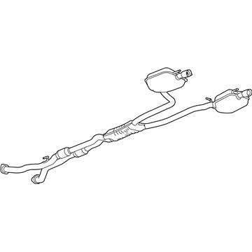 GM 20896635 Muffler & Pipe 20896635 GM Muffler & Pipe Illustration 1 of 1