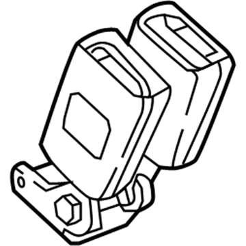 GM 19332388 Buckle, Black, Rear 19332388 GM Buckle, Black, Rear Illustration 1 of 1