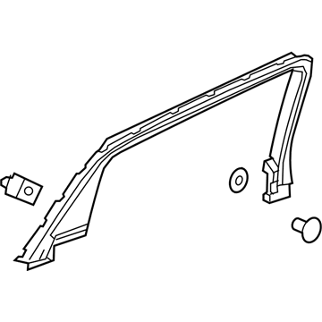 GM 23288294 Upper Trim, Rear Passenger Side 23288294 GM Upper Trim, Rear Passenger Side Illustration 1 of 1