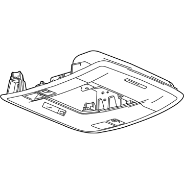 GM 84456936 Roof Console, Gray 84456936 GM Roof Console, Gray Illustration 1 of 1