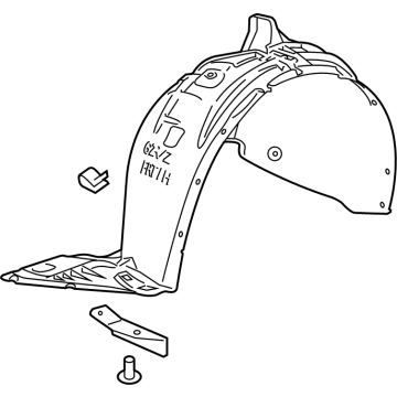 42691970 GM Fender Liner, Front Passenger Side Illustration 1 of 1
