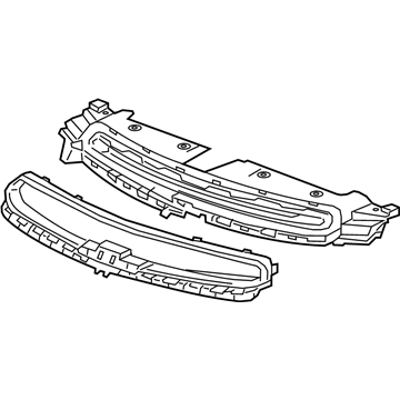 GM 94516092 Upper Grille, Black 94516092 GM Upper Grille, Black Illustration 1 of 1