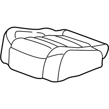 GM 84411513 Cushion Cover, Gray, Rear Passenger Side 84411513 GM Cushion Cover, Gray, Rear Passenger Side Illustration 1 of 1