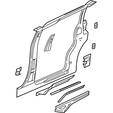 GM 12369546 Inner Uniside, Driver Side 12369546 GM Inner Uniside, Driver Side Illustration 1 of 1