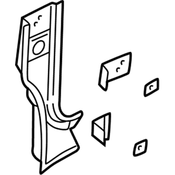 12534393 GM Hinge Pillar, Driver Side Illustration 1 of 1