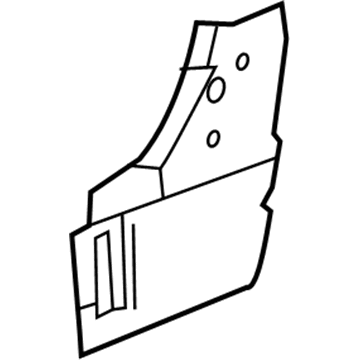 GM 22999975 Lower Extension, Rear Inner Passenger Side 22999975 GM Lower Extension, Rear Inner Passenger Side Illustration 1 of 1