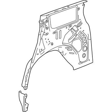 GM 84089164 Inner Quarter Panel, Rear Passenger Side 84089164 GM Inner Quarter Panel, Rear Passenger Side Illustration 1 of 1