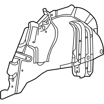 GM 84473364 Inner Wheelhouse, Rear Passenger Side 84473364 GM Inner Wheelhouse, Rear Passenger Side Illustration 1 of 1