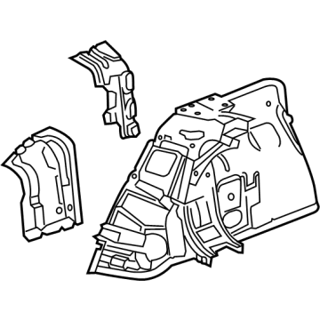 GM 22952238 Inner Wheelhouse, Rear Driver Side 22952238 GM Inner Wheelhouse, Rear Driver Side Illustration 1 of 1