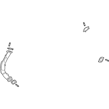 84007101 GM Exhaust Pipe, Driver Side Illustration 1 of 1