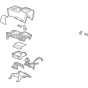 GM 22889171 Console Assembly 22889171 GM Console Assembly Illustration 1 of 1