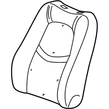 GM 25872633 Seat Back Pad, Driver Side 25872633 GM Seat Back Pad, Driver Side Illustration 1 of 1