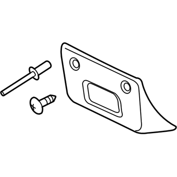 GM 22891636 License Bracket 22891636 GM License Bracket Illustration 1 of 1