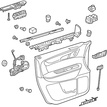 GM 84076521 Door Trim Panel, Titanium, Front Driver Side 84076521 GM Door Trim Panel, Titanium, Front Driver Side Illustration 1 of 1