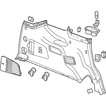 Chevy 23407856 Lower Quarter Trim
