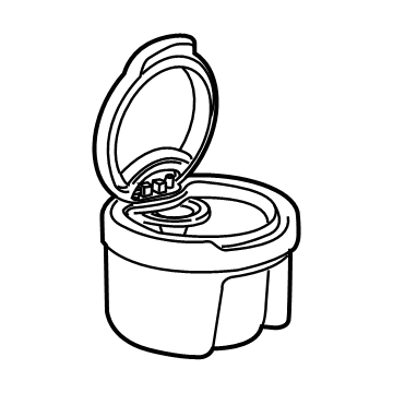 GM 84638478 Ashtray, Jet Black 84638478 GM Ashtray, Jet Black Illustration 1 of 1